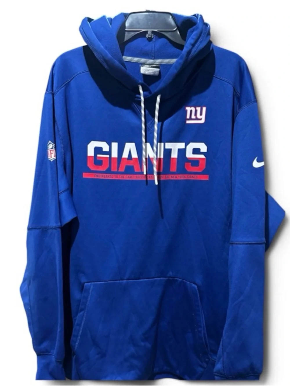NFL Royal Blue New York Giants Pullover Hoodie - Size XXL
